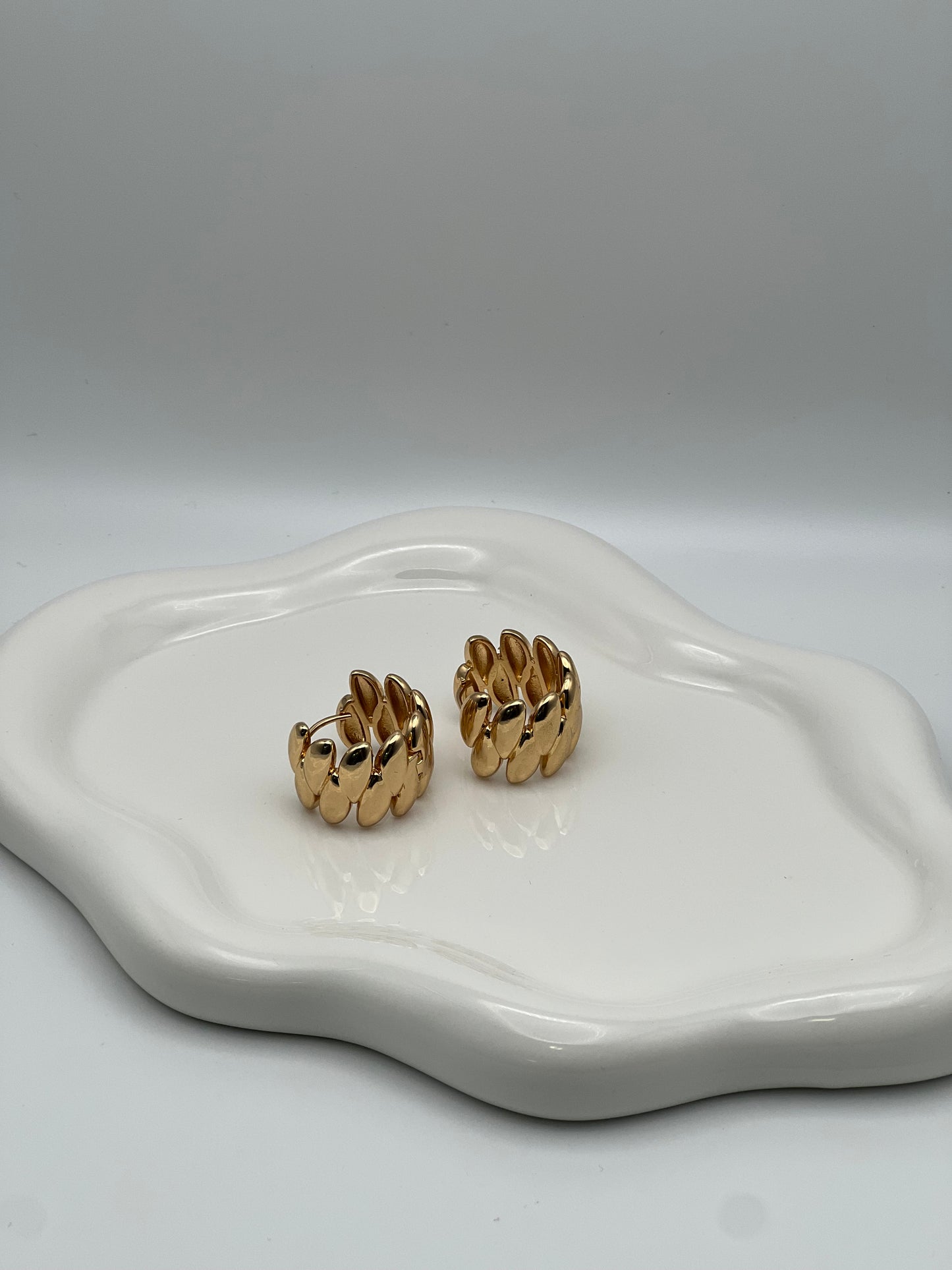 Swirl Scales Hoop Earrings