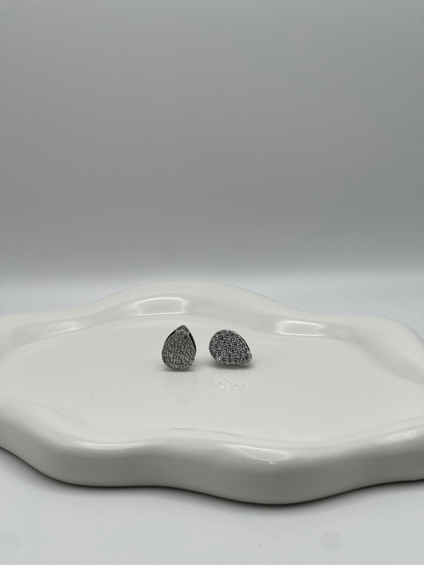 Sparkly Drop Stud Earrings