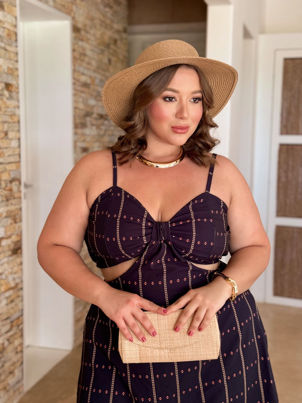 Midnight Elegance Cut-Out Dress