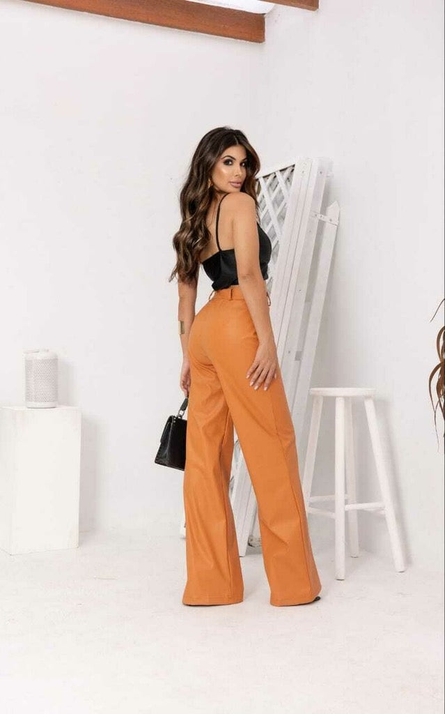 Caramel Leather Pants