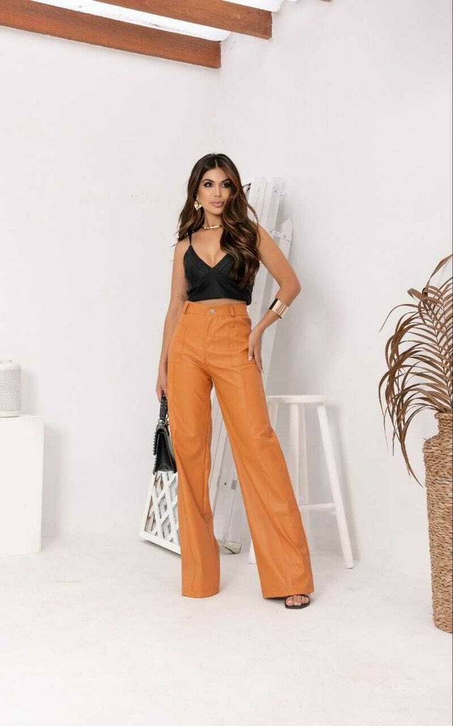 Caramel Leather Pants