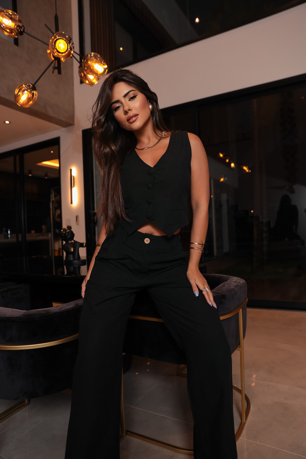 Black Tailoring Vest