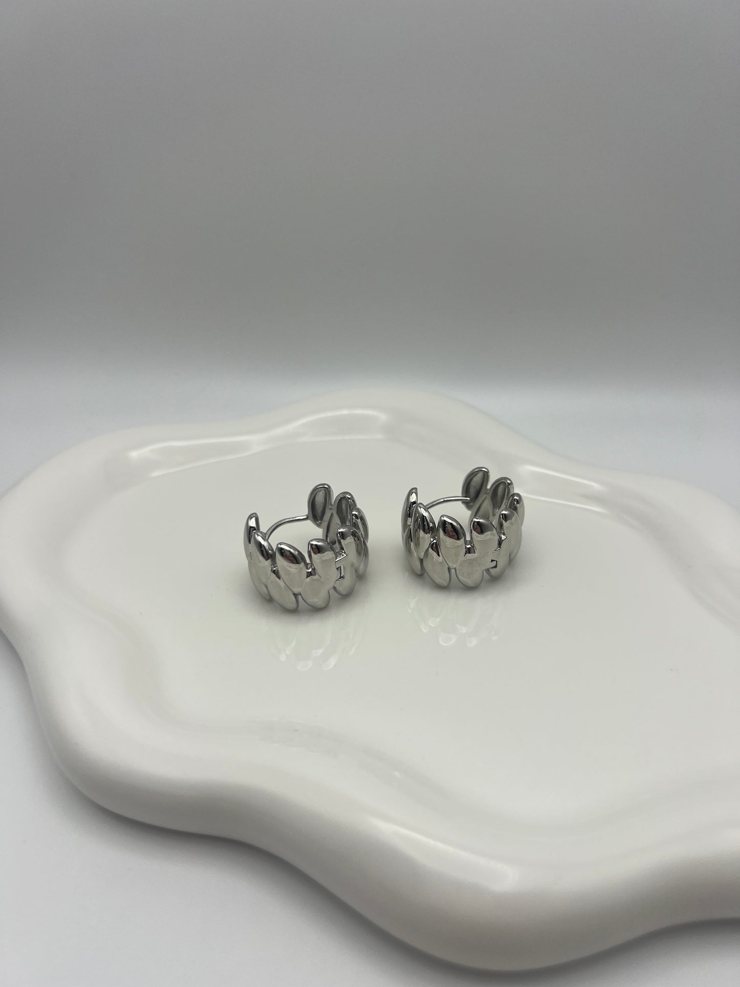 Swirl Scales Hoop Earrings