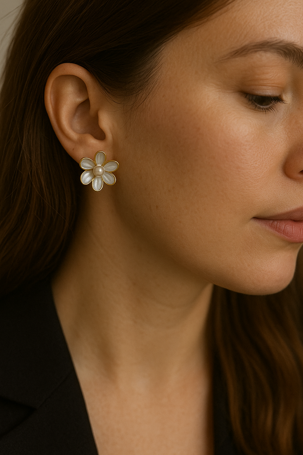 Flora Chanel Pearl Studs