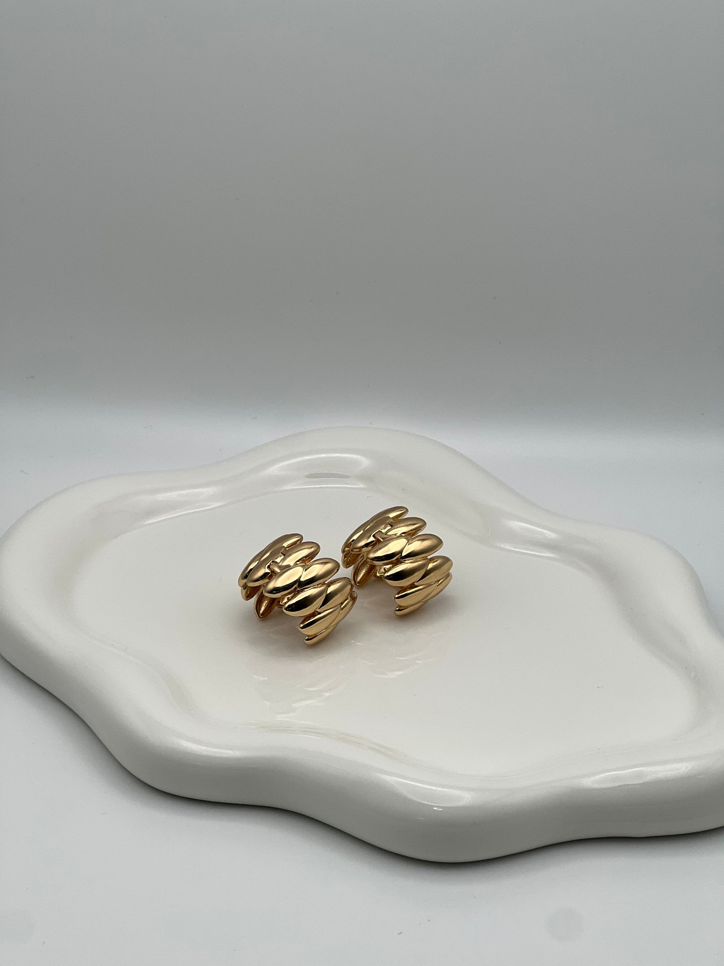 Swirl Scales Hoop Earrings