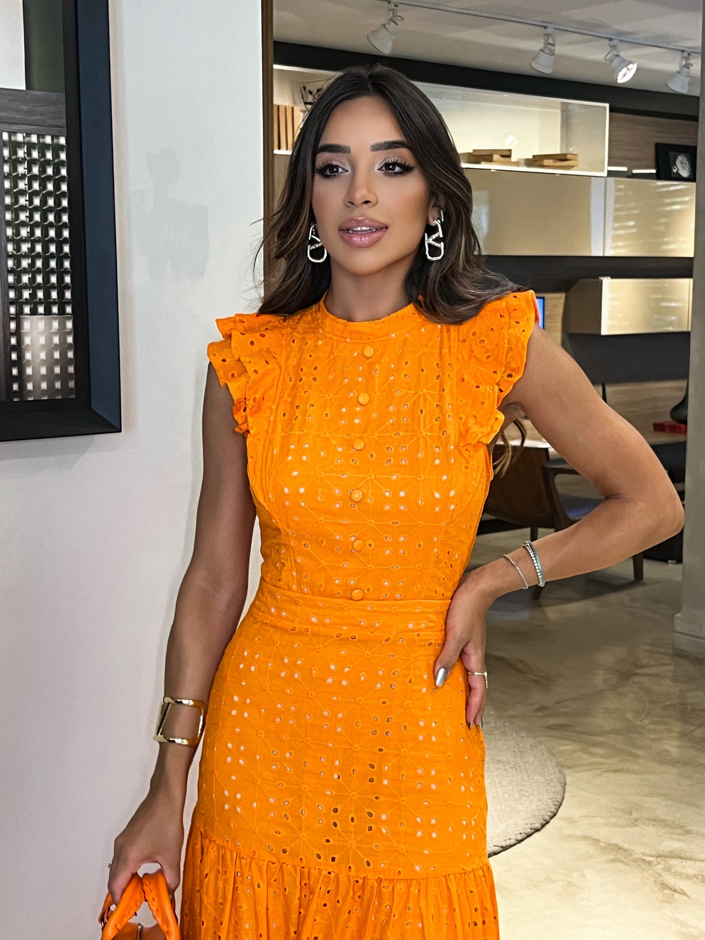 Citrus Romance Midi Dress