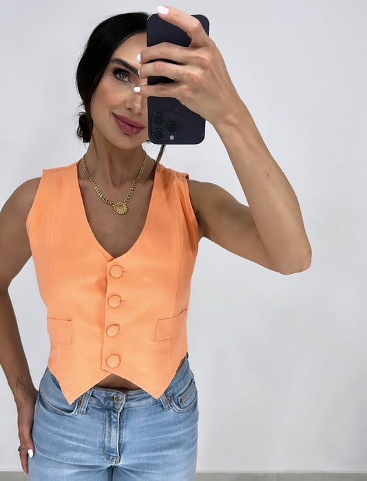 Orange Tailoring Vest