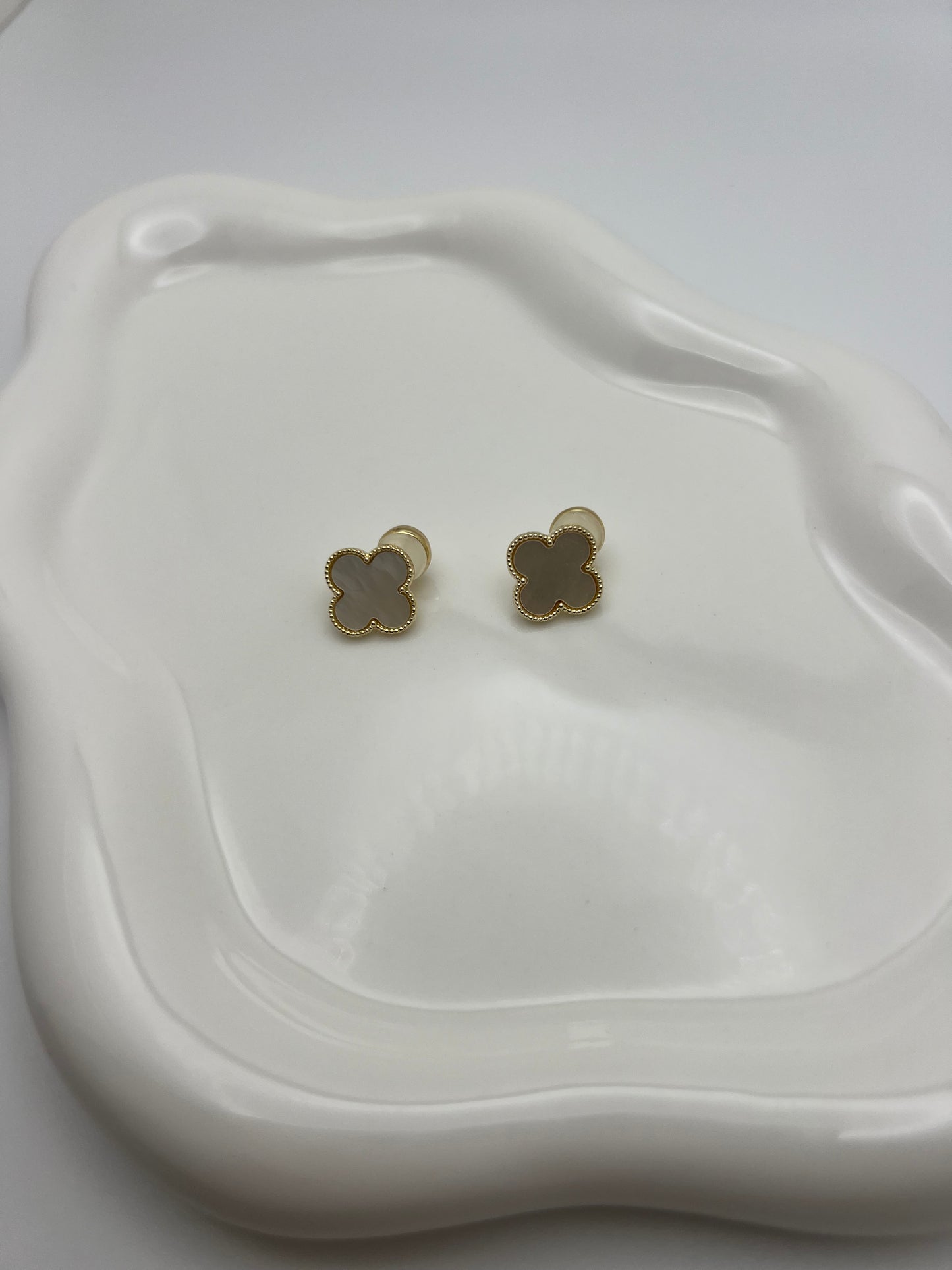 Ivory Clover Earrings