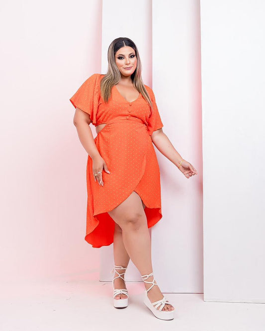 Orange Blossom Wrap Dress