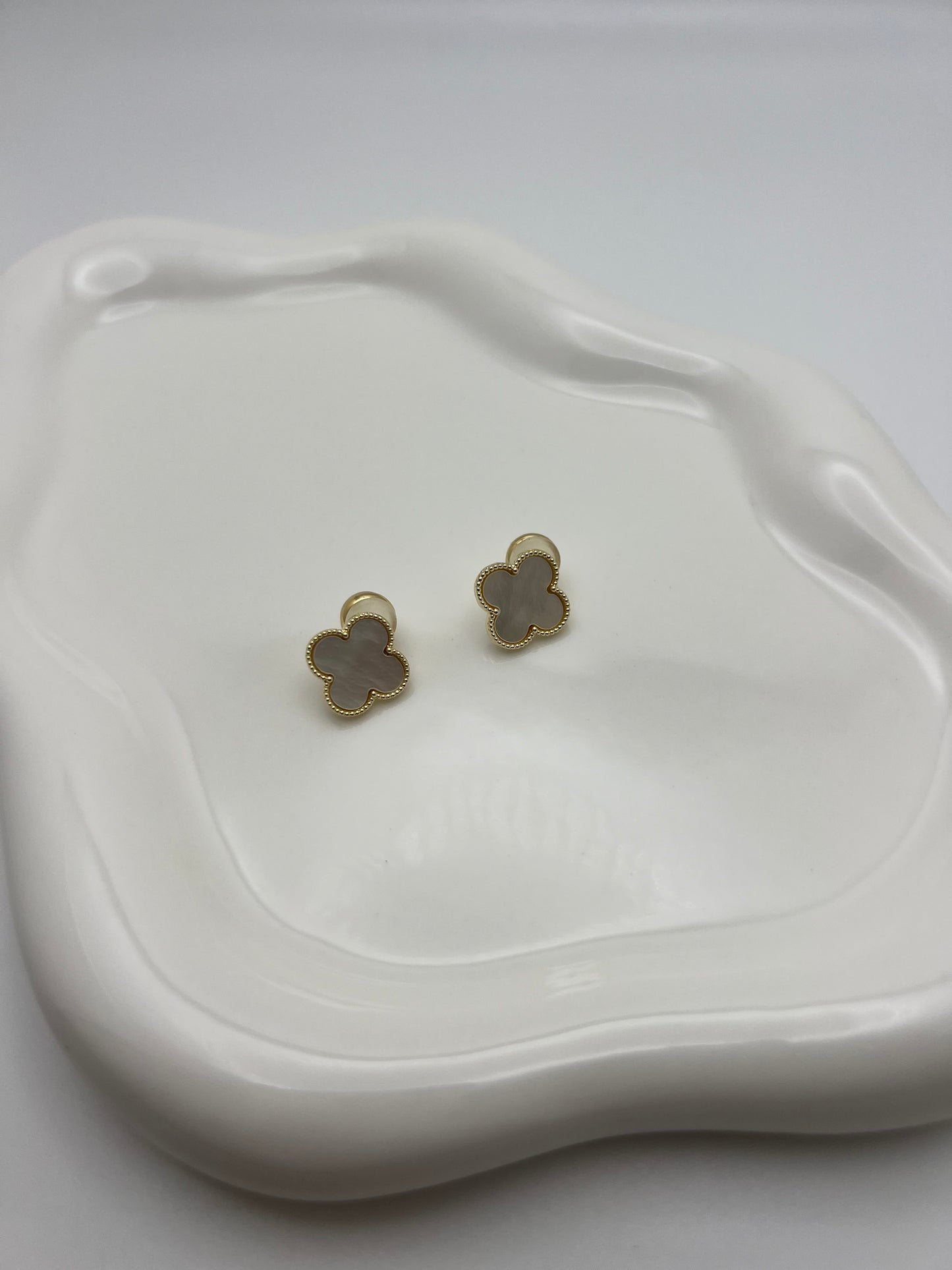 Ivory Clover Earrings