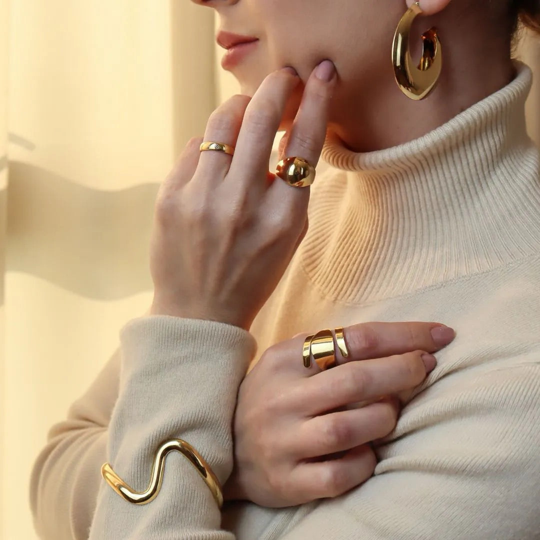 Eduarda Adjustable Ring Gold