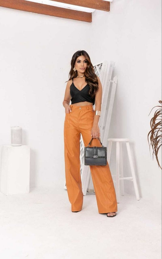 Caramel Leather Pants