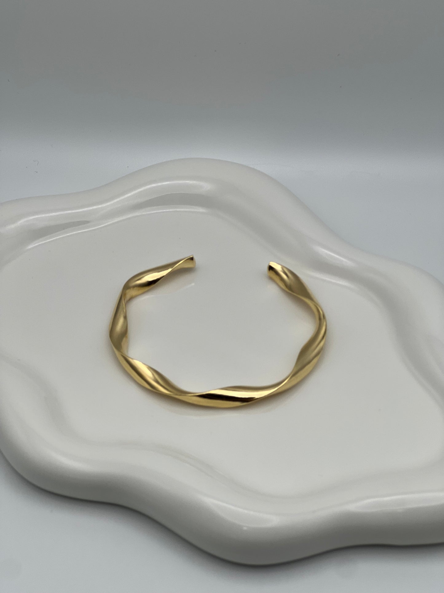 Gold Filled Spiral Cuff Bracelet