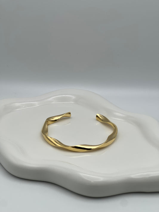 Gold Filled Spiral Cuff Bracelet
