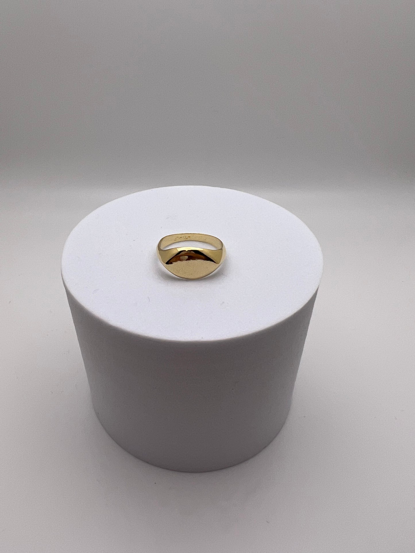 Gold Oval Signet Ring