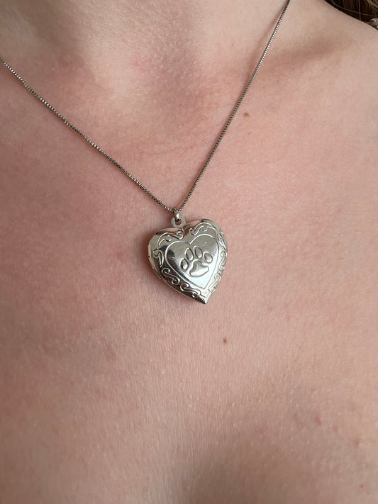 Pet Heart Locket Necklace