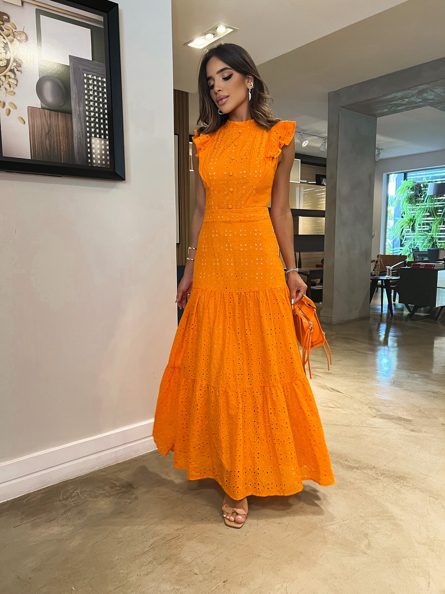 Citrus Romance Midi Dress